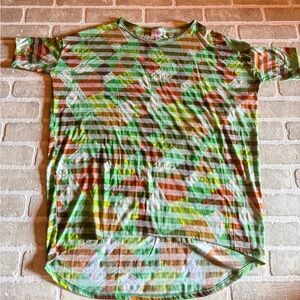 LuLaRoe Multicolor Striped Tunic Top